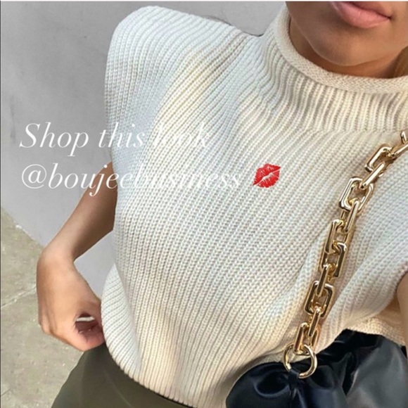 ZARA BNWT Shoulder Pad Knit Top - Picture 3 of 14